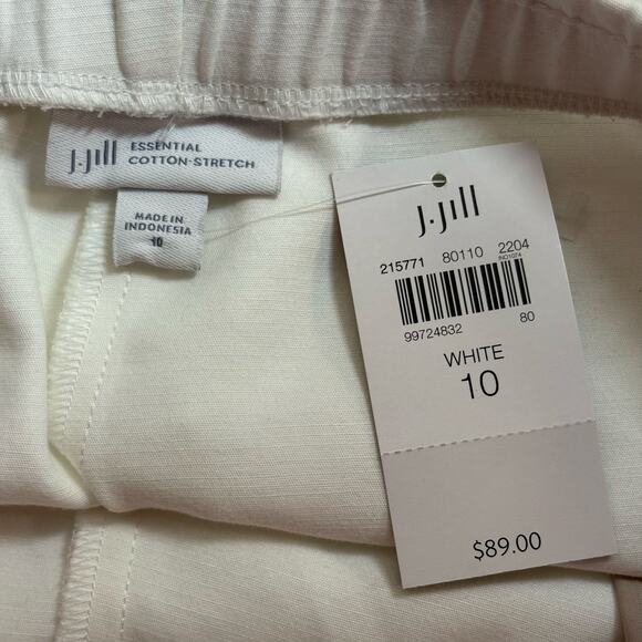 J. Jill Essential Cotton Stretch Pants White Woman's Size 10 - Picture 9 of 13